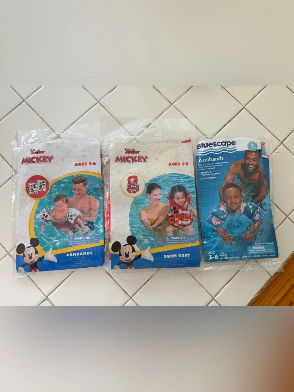 Disney Kids Swim Armbands life vest toddler pool beach safety travel holiday